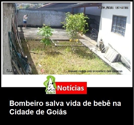 ​Bombeiro salva vida de bebê na Cidade de Goiás
